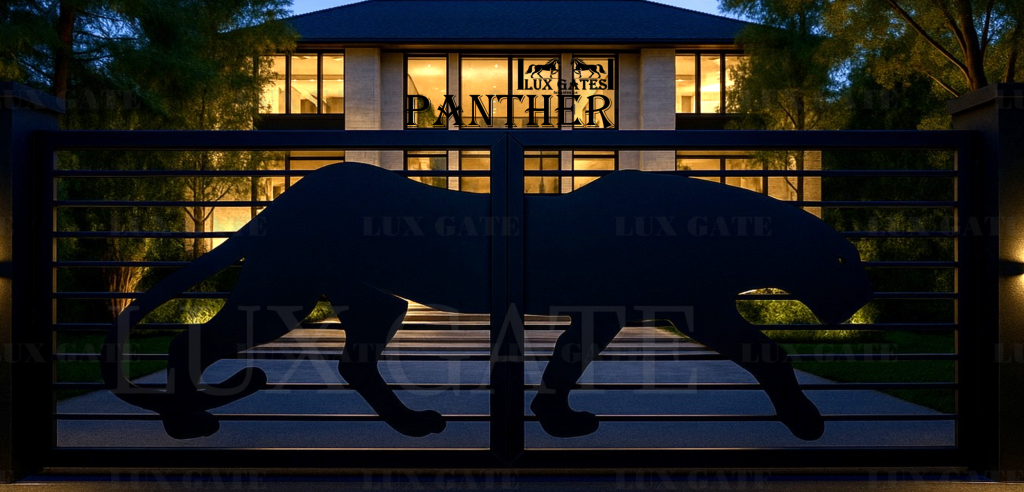 Panther exclusive modern luxury driveway gate with premium finish