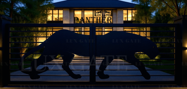 Panther exclusive modern luxury driveway gate with premium finish