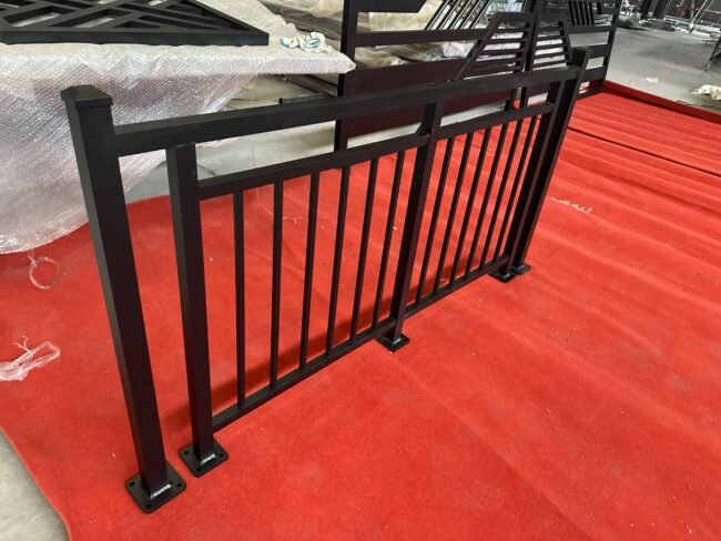 welded aluminum railing – 6 feet wide, 1 meter high