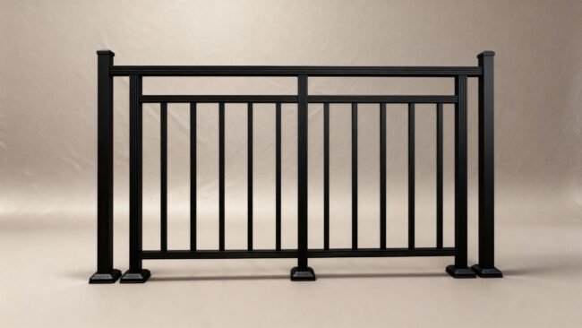 welded aluminum railing – 6 feet wide, 1 meter high