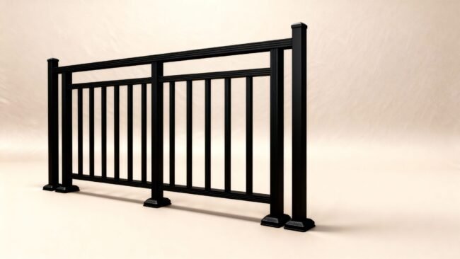 welded aluminum railing – 6 feet wide, 1 meter high