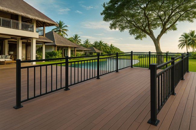 complete welded aluminum railing section – 6 feet