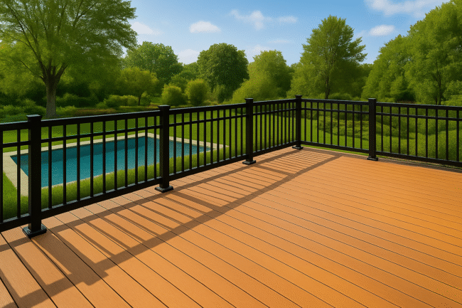 complete welded aluminum railing section – 6 feet