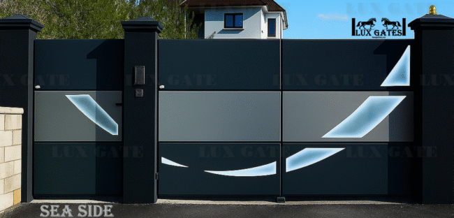 Sea Side Lux gate design with coastal-inspired styling