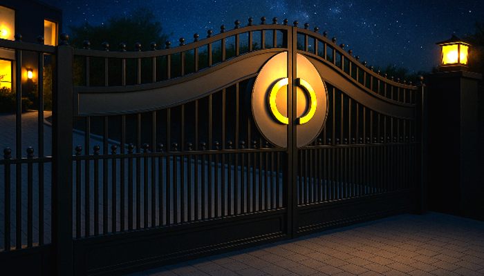 1timeless400 x 700. Timeless Lux gate design 400 x 700 with classic metal finish