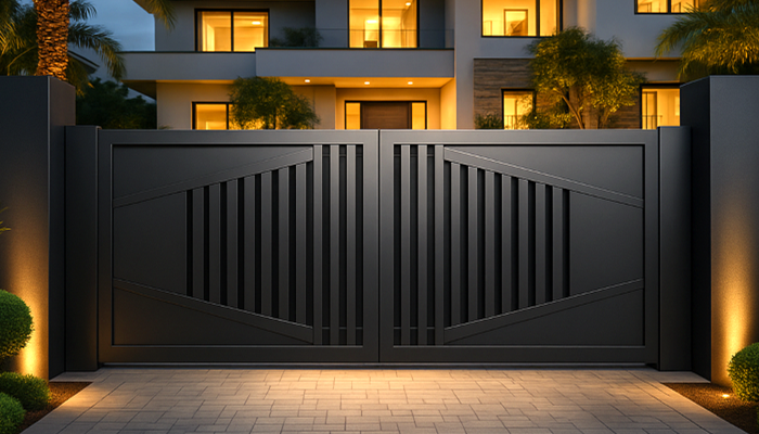 4gotham400 x 700. Gotham Lux gate design 400 x 700 with modern metal finish