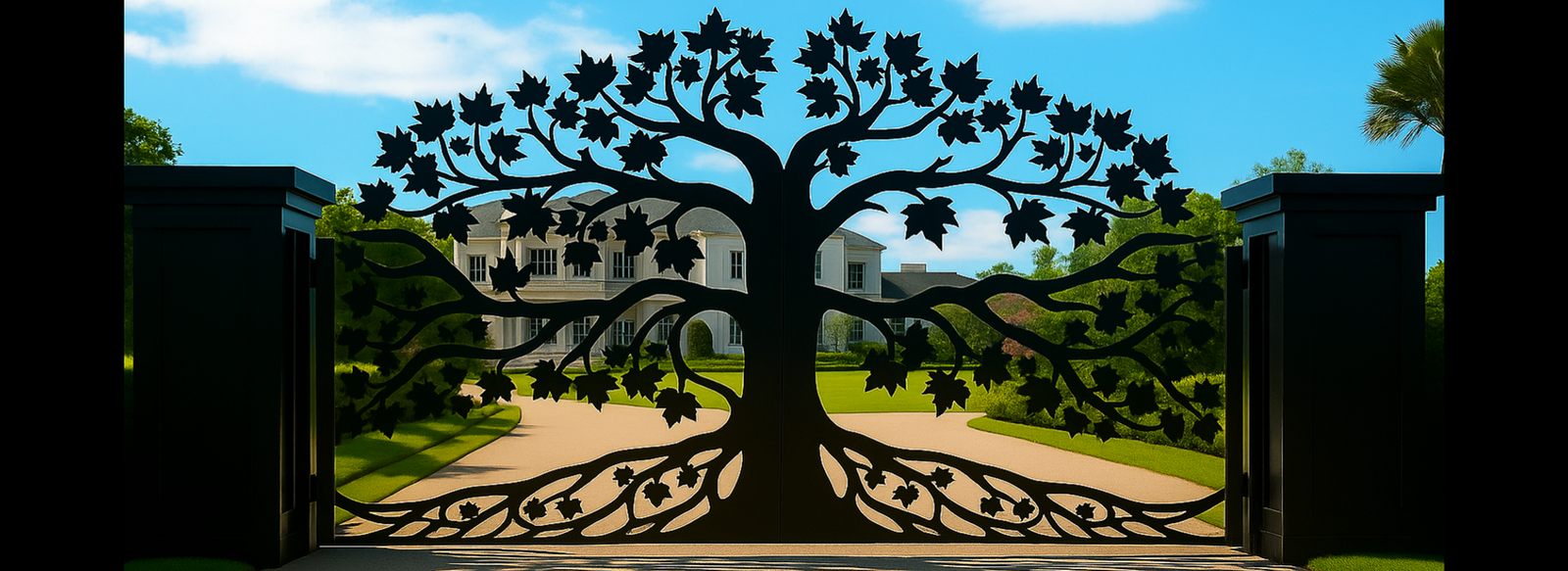 Maple Lux Gate design with warm, classic styling