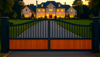 7country estate 400 x 700. Country Estate Lux gate design 400 x 700 with classic metal styling