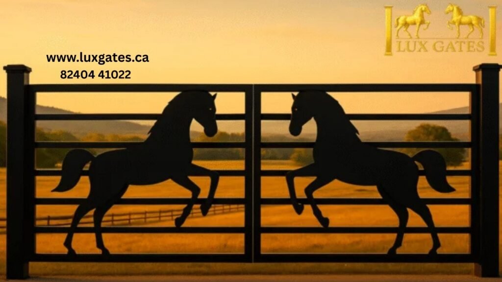 Custom residential gate solutions in Alberta designed for safety, security, and enhanced property value by Lux Gates.