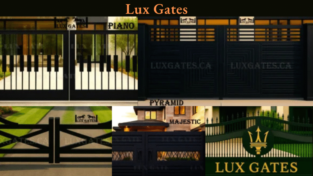 custom aluminum driveway gate created designs by Lux Gates